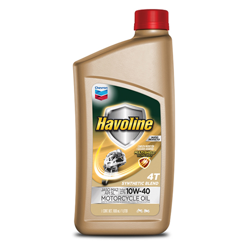 Aceite para motocicleta 4T 1L 10w40 semi sintetico Havoline