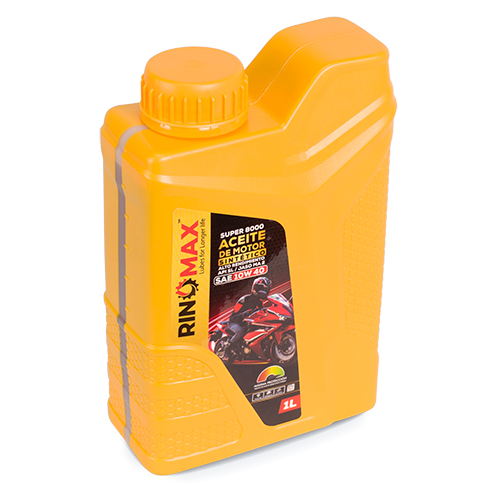 Aceite para motocicleta 4T 1L 10w40 8000 sintetico API SL JASO MA2 Rinomax
