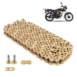 Cadena para motocicleta 428H x 136L reforzada dorada Leiruki