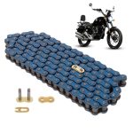 Cadena para motocicleta 428 H x 136L reforzada azul Leiruki