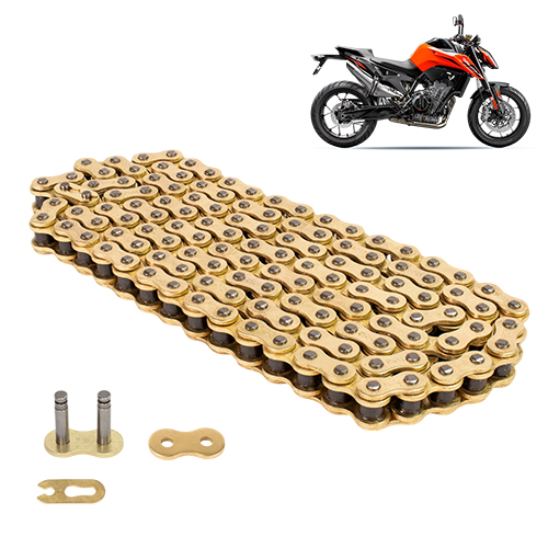 Cadena para motocicleta 520 H x 126L reforzada dorada Leiruki