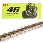 Cadena para motocicleta 530 VR46 X 122 (ZJ) dorada X - ring DID