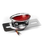 Calavera led con soporte de placa cromado para motocicleta universal 2001 Kinlley