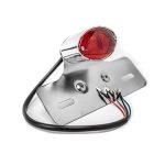 Calavera led con soporte de placa cromado para motocicleta universal 2008 Kinlley
