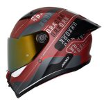 Cascos para motocicleta talla XL cerrado Fenix ORK C5 rojo matte Axxis