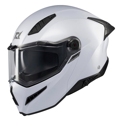 Cascos para motocicleta talla XXL abatible Ghostfighter A0 blanco Axxis