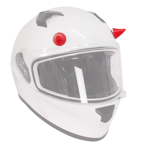 Adorno para casco de motocicleta cuernos rojos Kinlley