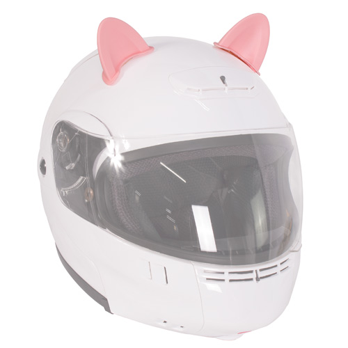 Adorno para casco de motocicleta oreja rosas de gato Kinlley