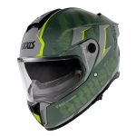 Casco para motociclista talla M cerrado Hawk Paw C6 Verde Mate Axxis