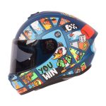 Casco integral para motociclista talla M Draken goose game A7 Matt Blue Axxis