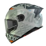 Casco para motociclista talla M cerrado Hawk spiffy c2 gris matte Axxis