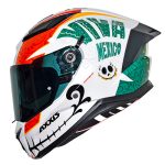 Casco para motociclista talla S integral Panther catrina A6 blanco brillo Axxis