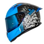 Casco para motociclista talla L integral join now negro mate azul Shaft