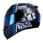 Casco para motociclista talla L integral Stormtrooper Starwars azul navy matte azul Shaft