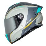 Casco para motociclista talla XL cerrado Axxis Hawk Titan C6 verde matte