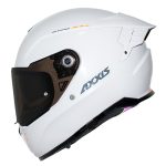 Casco para motociclista talla XL cerrado Axxis Hawk Solido A0 blanco brillo