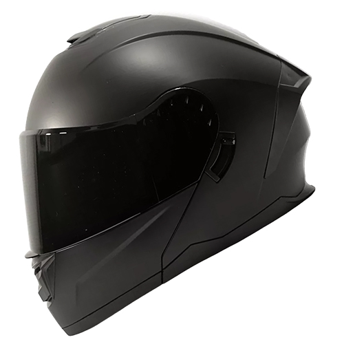 Casco para motociclista talla L abatible 2W Ghost negro matte