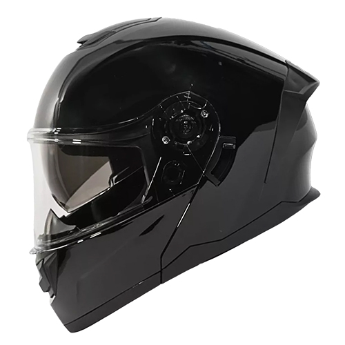 Casco para motociclista talla L abatible 2W Ghost negro