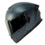 Casco para motociclista talla XL abatible 2W Cracked negro azul