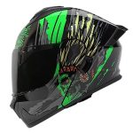 Casco para motociclista talla XXL abatible 2W Dakota negro con LED