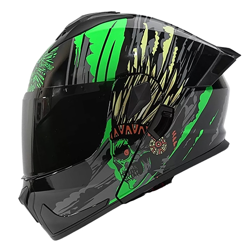 Casco para motociclista talla L abatible 2W Dakota negro con LED