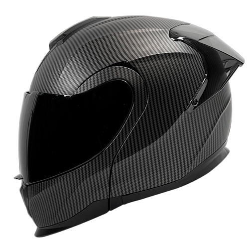 Casco para motociclista talla XL abatible 2W Void carbon
