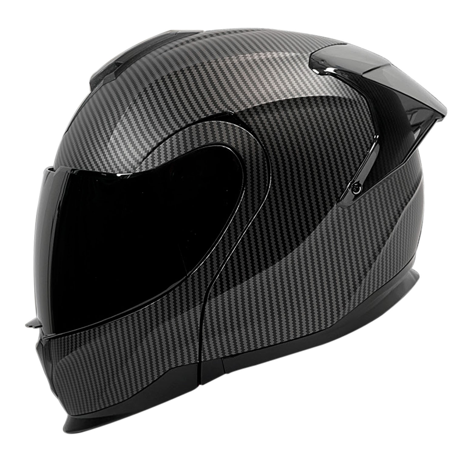 Casco para motociclista talla M abatible 2W Void carbon