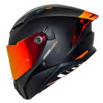 Casco para motociclista talla M integral Panther solid A1 negro matte rojo Axxis
