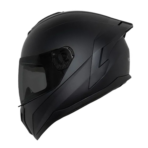 Casco para motociclista talla L integral Hebotech solido negro matte