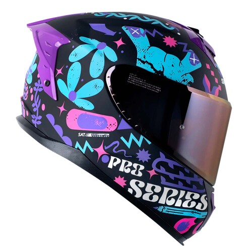 Casco para motociclista talla L cerrado Shaft pro shpro - 610dv evo negro mate fingerz