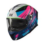 Casco para motociclista talla S cerrado Axxis Panther Passenger rosa brillo
