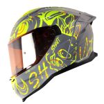 Casco para motociclista talla L cerrado Shaft Adrenocrome Grisa nardo