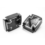 Direccionales led para motocicleta universales cruz negras 1053 Kinlley