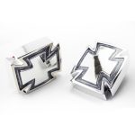 Direccionales led para motocicleta universales cruz cromadas 1034 Kinlley