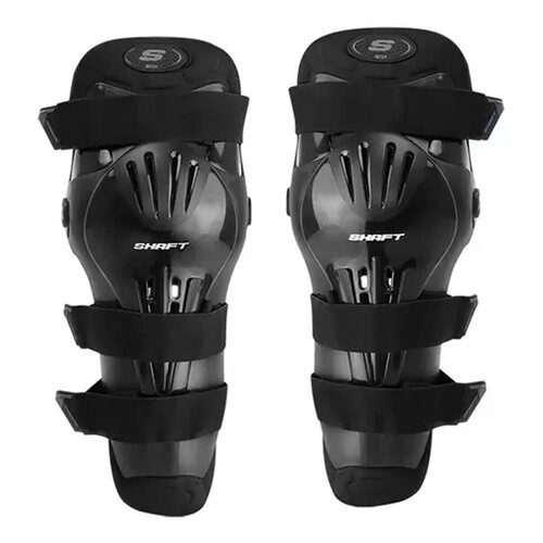 Rodillera negra articulada L Shaft para motociclista 307 - KP