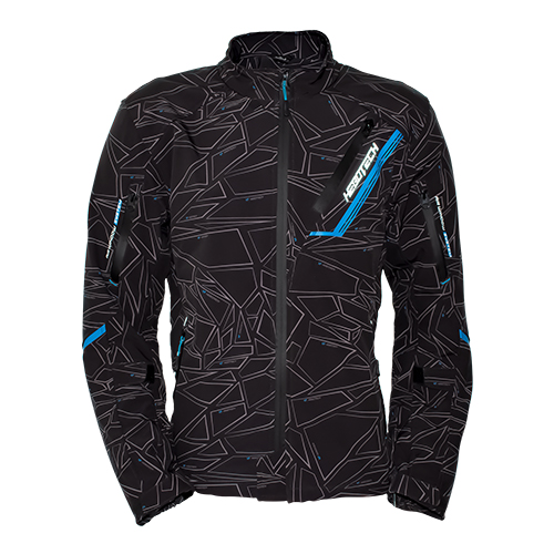 Chamarra para motociclista Softshell repelente con protecciones Talla L Blue Man Hebotech