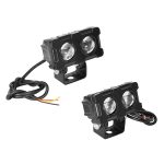Faros auxiliares para motocicleta rectangulares 24w 4800 lumens con base ambar blanco Kinlley
