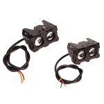 Faros auxiliares laser rectangular mini con base para motocicleta luz blanca y ambar 1800 LM 16W 12V Kinlley