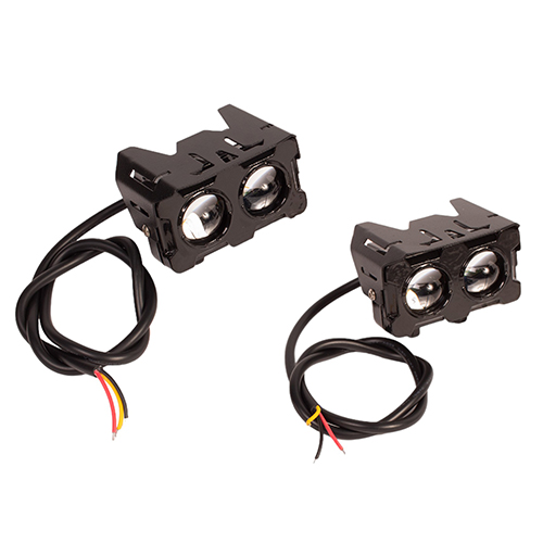 Faros auxiliares laser rectangular mini con base para motocicleta luz blanca y ambar 1800 LM 16W 12V Kinlley