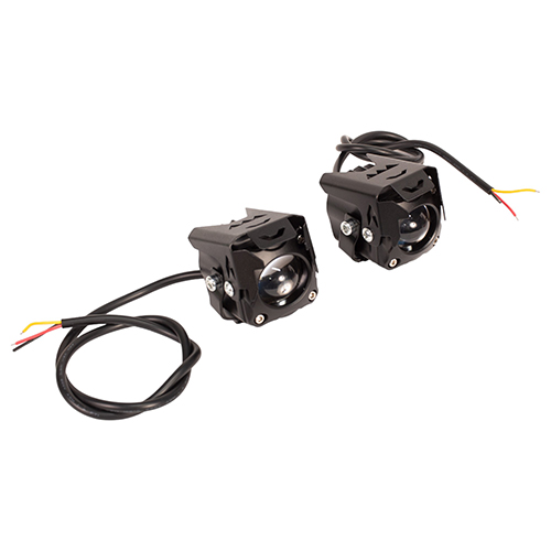 Faros auxiliares laser cuadrados con base para motocicleta luz blanca y ambar 15W Kinlley