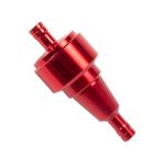 Filtro de gasolina metalico rojo universal para motocicleta Kinlley