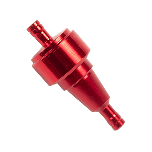 Filtro de gasolina metalico rojo universal para motocicleta Kinlley