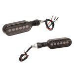 Direccionales secuenciales para motocicleta universales ambar y azul Y0263 Kinlley